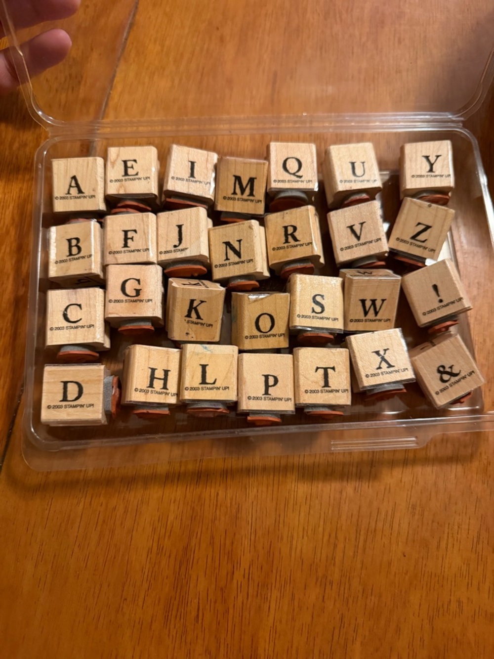 Stampin’ Up! Classic Alphabet Upper & Lower Case Set of 28 from 2003